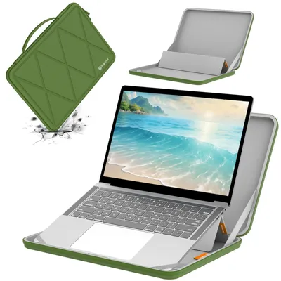 Immagine prodotto di Custodia rigida per laptop da 15,6 pollici, colore verde