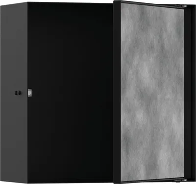 Produktbild von hansgrohe XtraStoris Rock Wandnische 300x300x140mm, m befl. Tür, mattschwarz