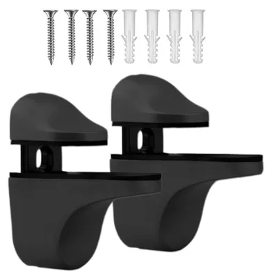 Image de Supports en fixations pour étagères en verre, conçus pour le montage mural et le maintien