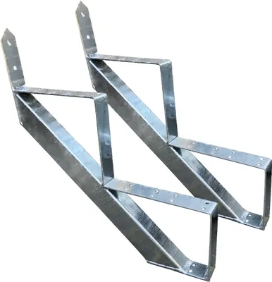 Produktbild von Treppenrahmen 2 stufig Stahl-Treppe Verzinkt Treppenholm Geschosshöhe 34cm