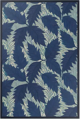 Produktbild von Vegetation im alten Stil, elegante Vintage-Blätter – Vinylteppich – 60x90 cm – Indoor Teppich – Flur – Pflegeleicht – Modern