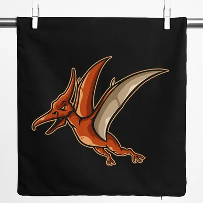 Produktbild von Huuraa Kissenbezug Pteranodon Dinosaurier 40x40cm Black Baumwolle Dekokissenbezug Geschenkidee