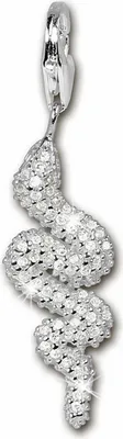 Produktbild von SilberDream Charm Anhänger Schlange weiß Zirkonia 925 Echt Silber FC221W