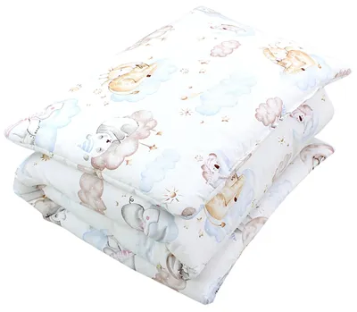 Obrázok produktu pre Sada posteľnej bielizny pre deti, vhodná na celoročné používanie – prikrývka 135x100 cm a obliečka na vankúš 40x60 cm