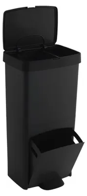 Obrázok produktu pre Kôš na odpad 70 litrov, vertikálny, s dvoma priehradkami, 76 cm, antracitová farba