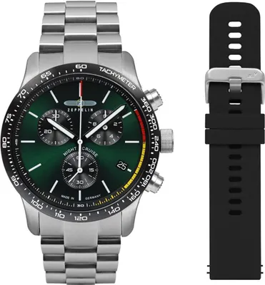 Zdjęcie produktu dla Zestaw męski ZEPPELIN 7288M-4_SET zielony sportowy dodatkowy pasek