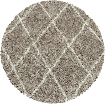 Immagine prodotto di Tappeto a pelo alto ALVOR Beige 80 cm rotondo