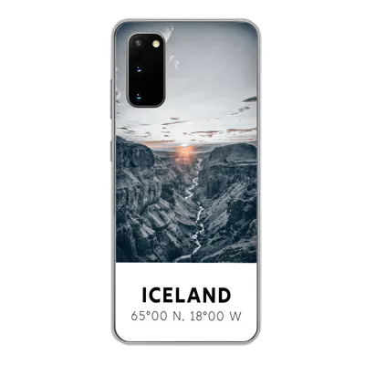 Produktbild von MuchoWow® Handyhülle Schutzhülle Hülle für Samsung Galaxy S20 Island - Sonne - Berge Silikon Softcase Handy Hülle - Bild
