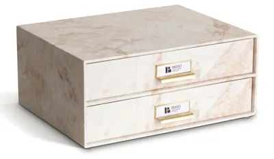 Produktbild von BIGSO BIRGER Schubladenbox – Aufbewahrungsbox mit 2 Schubladen – Schreibtisch Ab