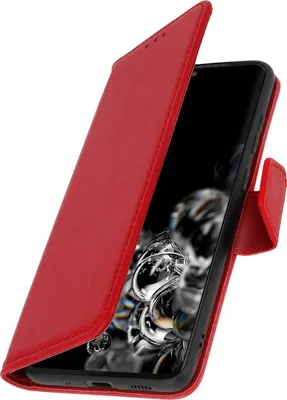 Zdjęcie produktu dla Avizar, Galaxy S20 Ultra Skórzane etui Premium z funkcją podstawki, czerwone