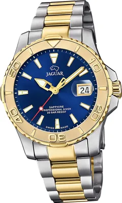 Produktbild von Jaguar Herren Uhr Analog Elegant Edelstahl Armbanduhr Pro Diver silber gold D2UJ970/2