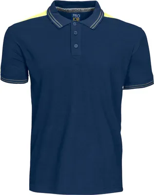 Produktbild von Polohemd Piquè aus Polyester-Baumwolle mit fluoreszierenden Schultern 200 g/m²