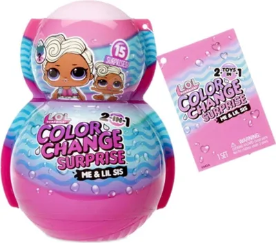 Produktbild von L.O.L. Surprise! Color Change 2-in-1 Me & My Doll + Lil Sis in PDQ, Mini-Puppe, Weiblich, Mädchen, 82,5 mm, 40,909 g, Mehrfarbig