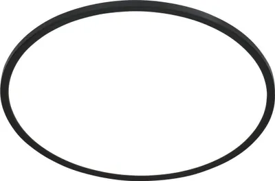 A black oval-shaped object, likely a light fixture or frame, is shown against a white background.