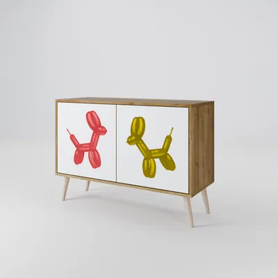 Immagine prodotto di Cassettiera Spacerebels a 2 ante - credenza cassettiera - credenza alta - mobile guardaroba - soggiorno camera da letto - 57,5×111×42 (HxLxP)