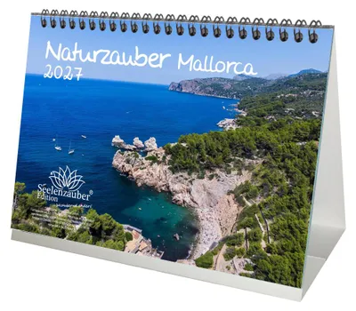 Produktbild von Naturzauber Mallorca DIN A5 Tischkalender für 2027 Landschaft Natur Urlaub Mediterran Spanien - Seelenzauber