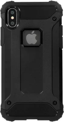 Produktbild von Mobiparts Rugged Shield iPhone XS Hülle Hardcase Backcover Stoßfest - Schwarz