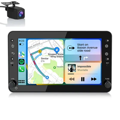 Zdjęcie produktu dla Hexinex Autoradio Android 15 dla Alfa Romeo 159 2005-2012 /Brera/Spider 2006-2011 7 cali, 2 GB + 32 GB, WiFi, CarPlay, kamera cofania