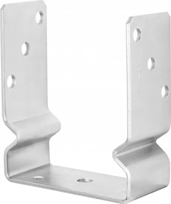 Produktbild von BK SHOP | Pfostenträger | U-Form | 101x150x60 mm | Pfostenanker Verzinkter Stahl 4 mm | Pfostenschuh für Terrassen und Zäune, Pfostenfuß, Bodenhülse