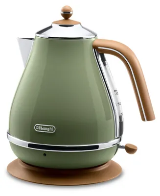 Productafbeelding van Delonghi KBOV 2001.AZ/BG/BK/GR. Draadloze waterkoker, roestvrijstalen behuizing, inhoud 1,7 liter, 2000 watt, 360° voet, droogkookbeveiliging, kalkfilter, automatische uitschakeling