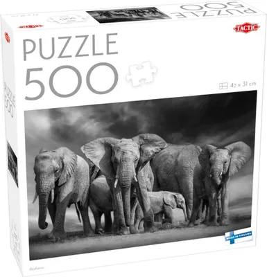 Image de Puzzle 500 pièces « Éléphants » - Tactic