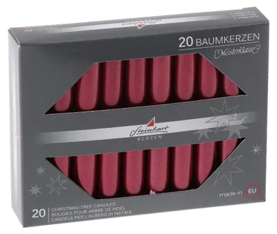 Produktbild von Baumkerzen Edelglanz Altrot 95 x Ø 13 mm, 20 Stück