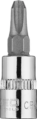 Produktbild von NEO TOOLS Sechskantbit, stabiler Sechskant-Bit, auf 1/4"-Einsatz, kurz, 37 mm, CrV-Stahl, der so genannte Antrieb, es sich leicht in einen Schraubendreher oder einen Schraubenzieher einbauen (PH3)