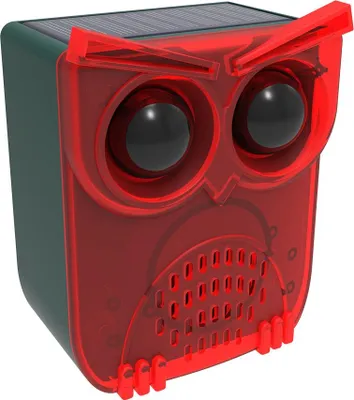 Produktbild von INF Solarbetriebener Sprachalarm Sensor - Rote Eule Design für Sicherheit