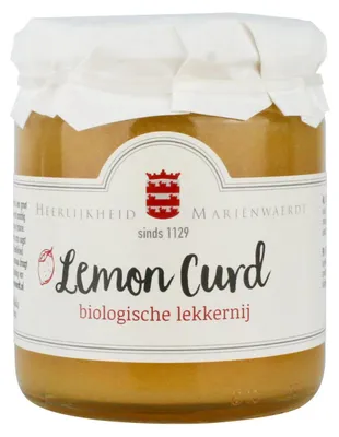 Immagine prodotto di Heerlijkheid Mariënwaerdt Organic Lemon Curd 270g – crema spalmabile al limone naturale