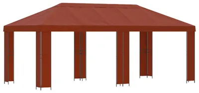 Produktbild von Garten Pavillon 6 x 3 m Terrakotta Polyester und Stahl 190