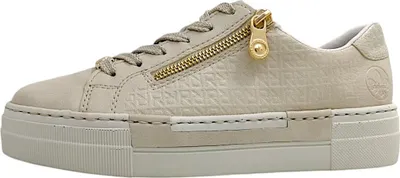 Produktbild von Rieker Damen Sneaker Plateau Reißverschluss MemoSoft N4914, Größe:40 EU, Farbe:Beige