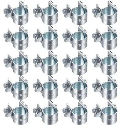 Obrázek produktu pro 20 kusů nastavitelné svorky na hadice palivového potrubí, 8-10 mm