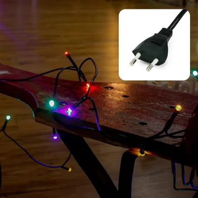 Produktbild von LED-Mini-Lichterkette für den Innenbereich – 20 farbenfrohe LEDs – 285 cm beleuchtete Länge – Mini-Lichterkette mit Stecker