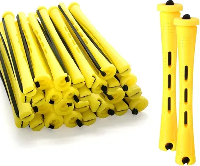 Produktbild von 60 Stück Lockenwickler und Papilloten im Dauerwellen-Set, 0,28 Zoll | Für langes, mittellanges und kurzes Haar, kleine Lockenwickler