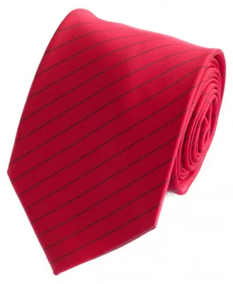 Produktbild von Fabio Farini - 1 Stück Herren Krawatte Rot - verschiedene Rote Männer Schlips in 8cm Breit (8cm), Rot Schwarz - Victory Red/Black