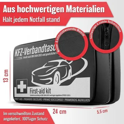 Produktbild von Famanu Erste-Hilfe-Set - Notfallkit mit Sicherheitsweste