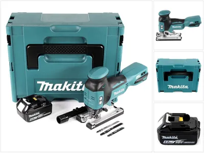 Obrázok produktu pre Makita DJV 181 G1J akumulátorová priamočiarová píla s oscilačným zdvihom 18 V bezkefová + 1x akumulátor 6,0 Ah + Makpac – bez nabíjačky