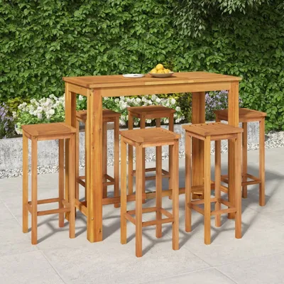 Produktbild von The Living Store 7-tlg. Gartenbar-Set Massivholz Akazie