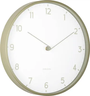 Image de Karlsson - Horloge murale Sencillez - Thé vert - Ø30cm
