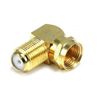 Produktbild von adaptare 60785 90-Grad-Winkeladapter (F-Stecker auf F-Buchse) vergoldet