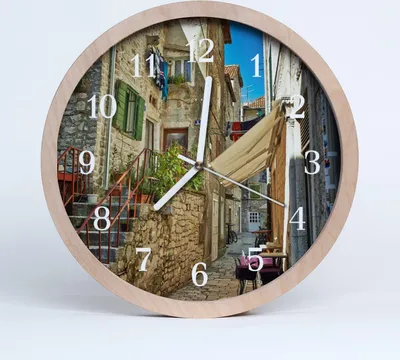 Produktbild von Holzuhr 20fi cm wanduhr - Gasse Architektur