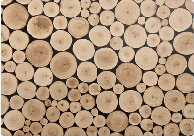 Produktbild von Holzkreise – Bodenschutzmatte – Rutschfest – Schutzmatte für Büro – Vinylmatte – Stuhlunterlage  –100 x 70 cm