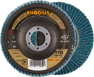 Produktbild von RHODIUS Lamellenschleifscheibe LSZ F3 115 mm K 40