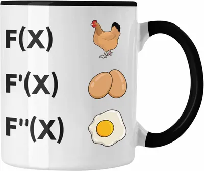 Produktbild von Trendation - Mathematik Lehrer Tasse Ableitung Lustiges Mathe Geschenk Mathelehrer (Schwarz)