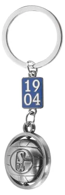 Produktbild von FC Schalke 04 Schlüsselanhänger Retro-Ball silber, blau STK