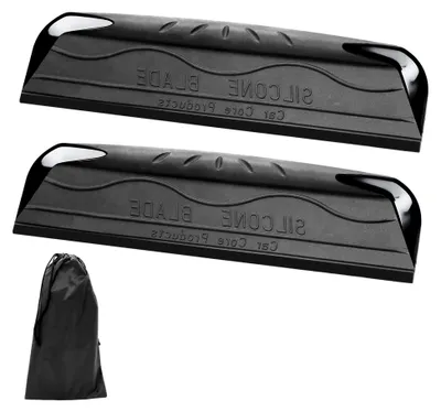 Produktbild von 2 Stück Abzieher Auto Scheibenabzieher Silikon Wasserabzieher Auto Squeegee, Abzieher Autoscheibe für Fenster Spiegel und Dusche