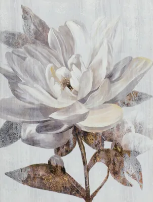Produktbild von ArtUniverse Leinwandbild Weiße Lotus Blume I 60 x 80 cm