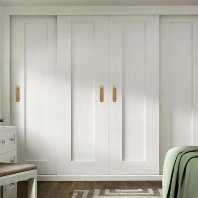 Obrázok produktu pre Oválne hliníkové posuvné dvere, bronzovožlté, 180 mm