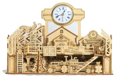 Productafbeelding van 3D Houten Puzzel - Diorama van de Kerstmanfabriek