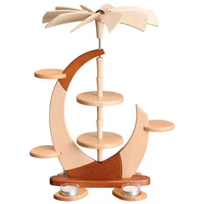 Produktbild von Designpyramide ohne Bestückung mit Teelichter HxLxB 43x33x27cm NEU